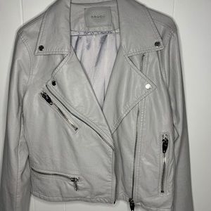 Grey leather jacket